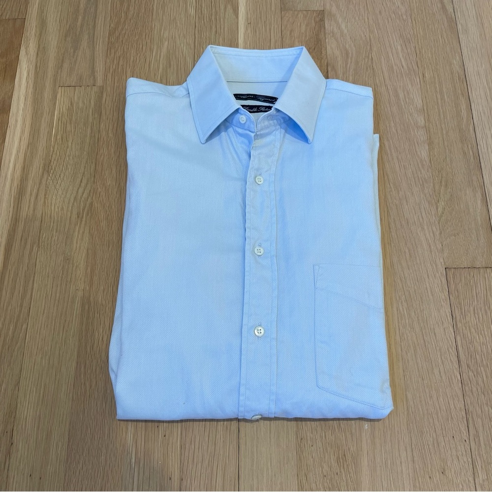 Alain Figaret Light Blue Men’s Dress Shirt - Classic Collar